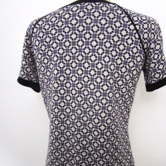 Italian Intarsia Argyle Knit Sweater Pullover Short Sleeve N - Picture 8 of 8